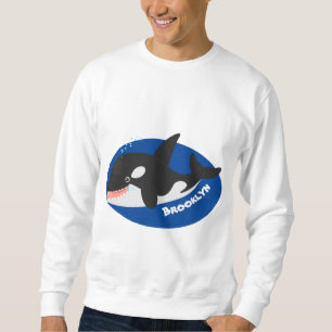 Niedlicher Cartoon zur Illustration von Wal Sweatshirt
