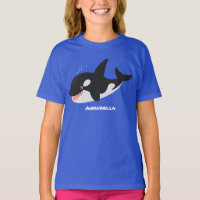 Niedlicher Cartoon zur Illustration von Wal