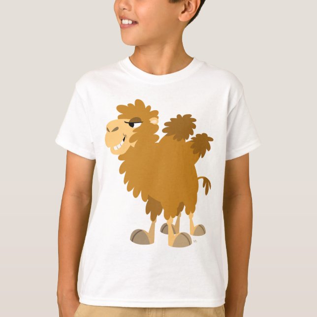 Niedlicher Cartoon Zwei-gedämmte Camel ChildrenT-S T-Shirt (Vorderseite)