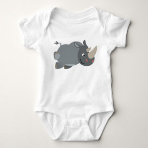 Niedlicher Cartoonaufladenrhino-Baby-Kleid Baby Strampler