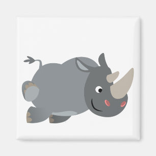 Niedlicher Cartoonaufladenrhino-Magnet Magnet