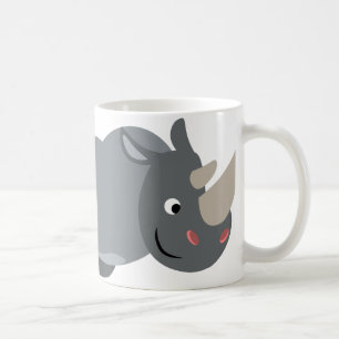 Niedlicher Cartoonaufladenrhino-Tasse Kaffeetasse