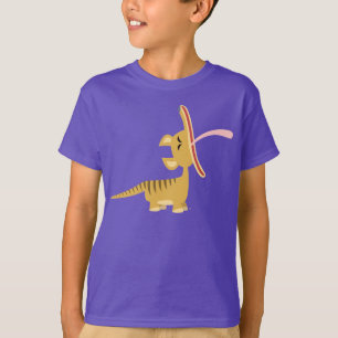 Niedlicher Cartoongähnender Thylacine scherzt T - T-Shirt