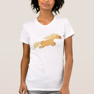 Niedlicher Cartoonpalomino-Pony-Frauen-T - Shirt