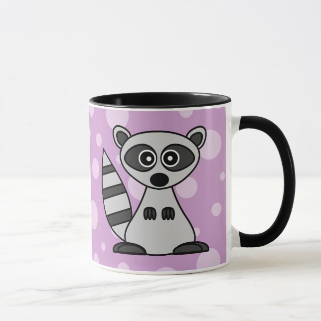 Niedlicher CartoonRaccoon Tasse (Rechts)