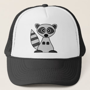 Niedlicher CartoonRaccoon Truckerkappe