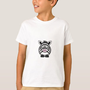 Niedlicher CartoonZebra Clipart T-Shirt