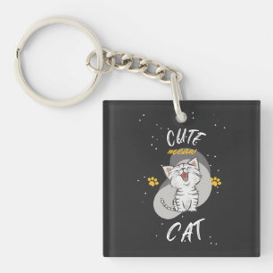 NIEDLICHER CAT-Akryllischer Schlüsselanhänger