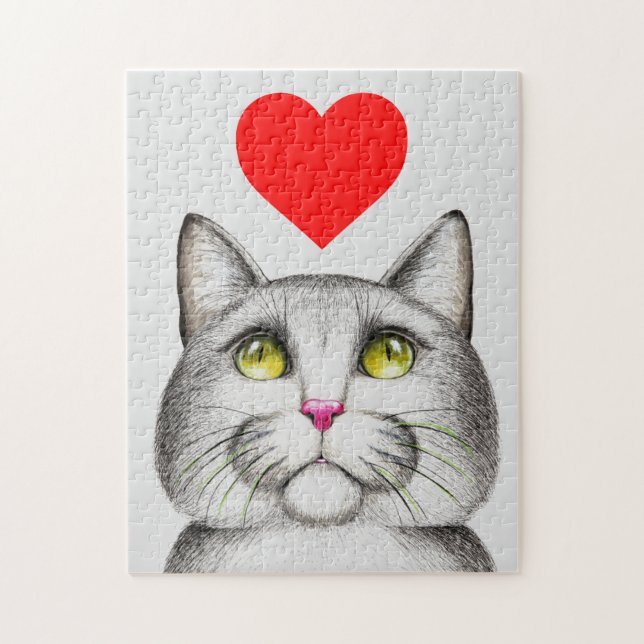 NIEDLICHER CAT ART JIGSAW PUZZLE (Vertikal)