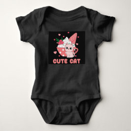 Niedlicher Cat Baby Bodysuit Strampler
