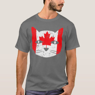Niedlicher Cat Canada Flag Cover T-Shirt
