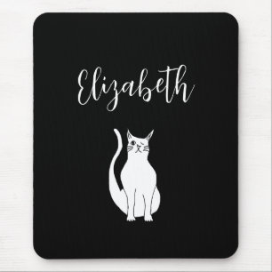 Niedlicher Cat Cartoon Hand Drawing Winking Kitty  Mousepad