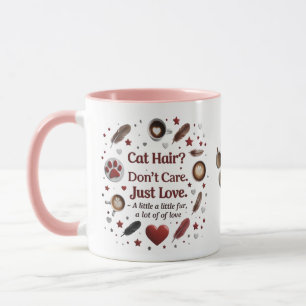 Niedlicher Cat Coffee Cup mit Herz und Pfoten Tasse