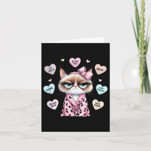 Niedlicher Cat Conversation Heart Anti Valentinsta Karte