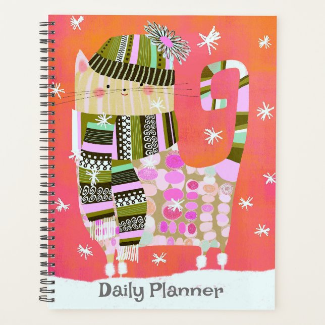 Niedlicher Cat Daily Planer (Vorderseite)