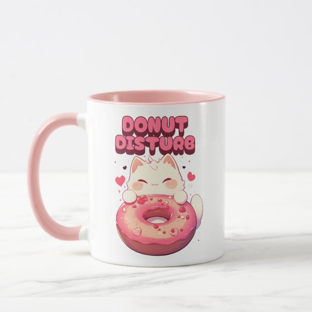Niedlicher Cat Donut Tasse (Links)