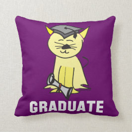 Niedlicher Cat Graduate Abschluss Kissen