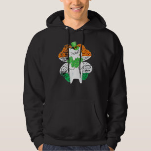 Niedlicher Cat Leprechaun mit Kleeblatts St Patric Hoodie