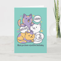Niedlicher Cat Lover Purfect Happy Geburtstag
