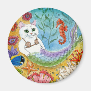 Niedlicher Cat Mermaid Seepferd Unterwassermagnet Magnet