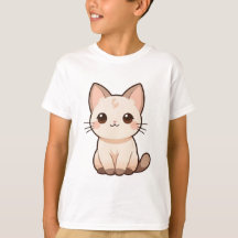 Niedlicher Cat Print T - Shirt für Katzen-Liebhabe