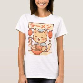 Niedlicher Cat Ramen Shop T - Shirt | Japanisch Ka