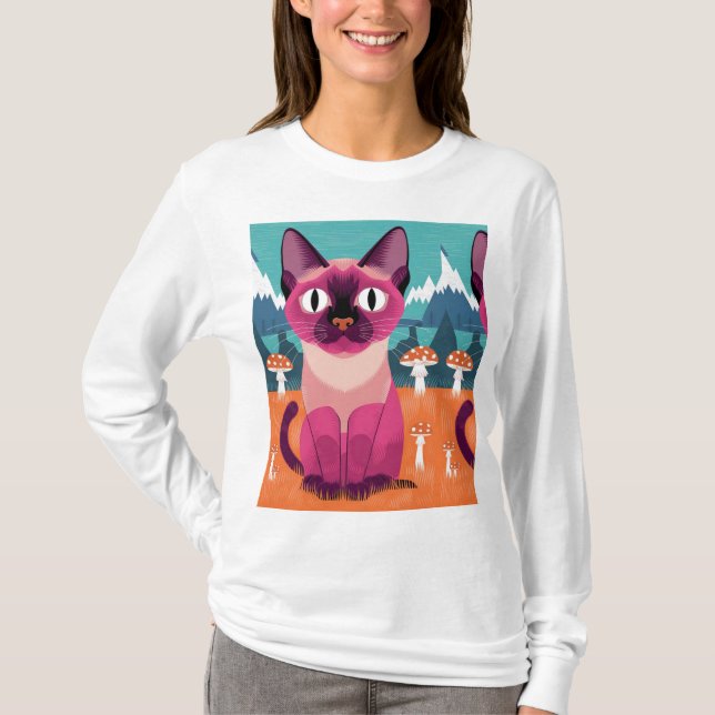 Niedlicher Cat T - Shirt - Feline Fun Design (Vorderseite)