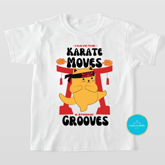 Niedlicher Cat T - Shirt | Karate Moves Funny (Von Creator hochgeladen)