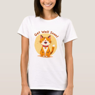 Niedlicher Cat Wunsch bald gut werden T-Shirt