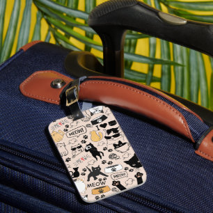 Niedlicher Cat's Meow Luggage Tag Gepäckanhänger
