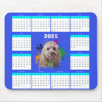 Niedlicher Cavapoo-Dog-Kalender individuell anpass Mousepad