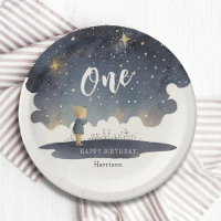 Niedlicher Celestial Birthday Stars Watercolor Boy