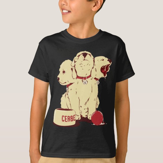 Niedlicher Cerberus-Cartoon T-Shirt (Vorderseite)