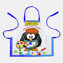 Niedlicher chaotischer Cartoon am Arbeitsplatz, Ki Schürze