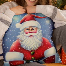 Niedlicher charmanter Retro-Weihnachtsmann im Vint