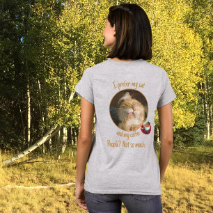 Niedlicher Chat Kaffee Cup Custom Foto Personalisi T-Shirt