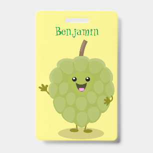 Niedlicher Cherimoya-Cartoon Ausweis