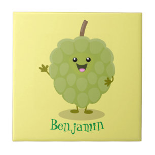 Niedlicher Cherimoya-Cartoon Fliese