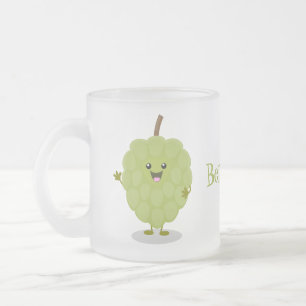 Niedlicher Cherimoya-Cartoon Mattglastasse