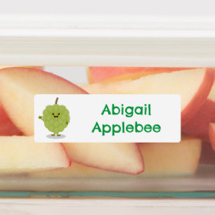 Niedlicher Cherimoya-Cartoon personalisiert Etiketten