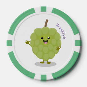 Niedlicher Cherimoya-Cartoon Pokerchips