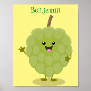 Niedlicher Cherimoya-Cartoon Poster