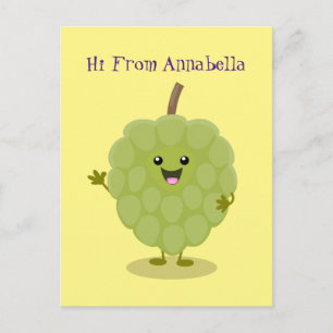 Niedlicher Cherimoya-Cartoon Postkarte
