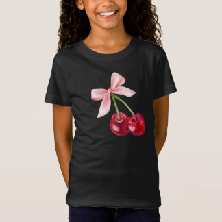 Niedlicher Cherry & Bow Graphic T - Shirt