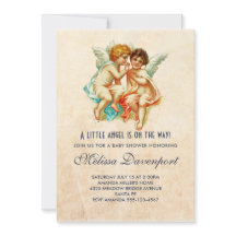 Niedlicher Cherub Ephemera auf Imitate Parchment B