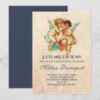 Niedlicher Cherub Ephemera auf Imitate Parchment B