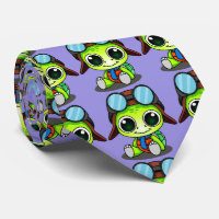 Niedlicher Chibi Cartoon Turtle in Aviator Hat