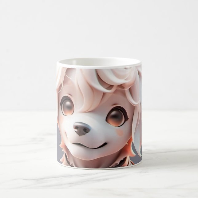 Niedlicher Chibi Golden Retriever Welppy Kaffeetasse (Mittel)