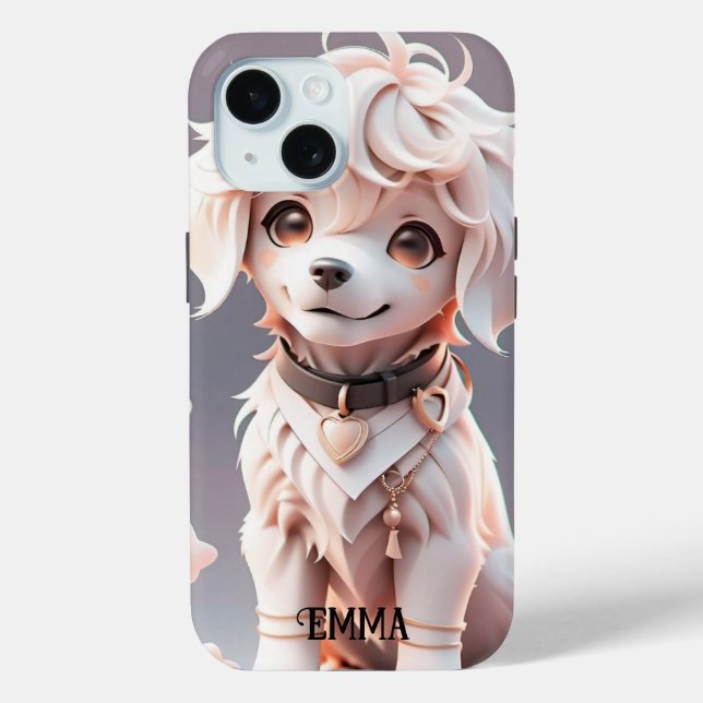 Niedlicher Chibi Golden Retriever Welppy Kids Indi Case-Mate iPhone Hülle (Rückseite)