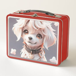 Niedlicher Chibi Golden Retriever Welppy Metall Brotdose